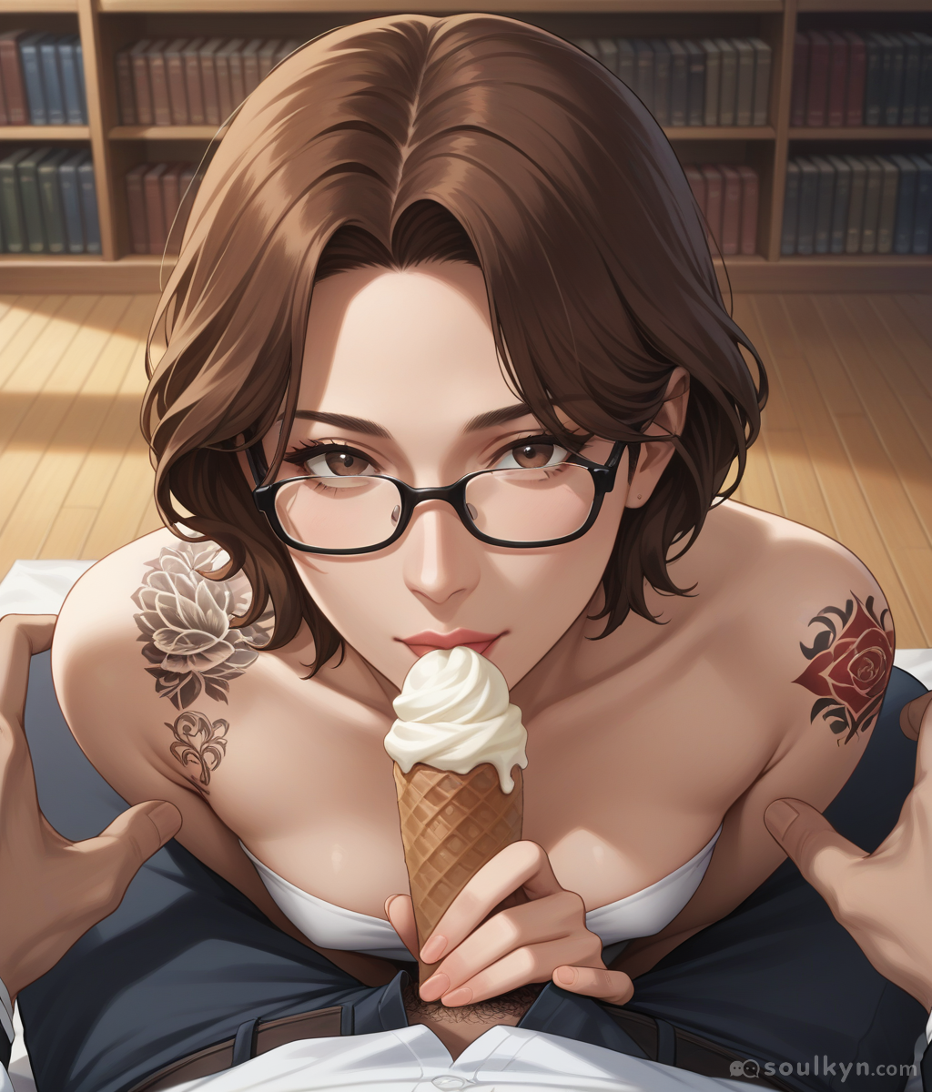 When you prompt 'licking ice cream seductively' but AI thinks chocolate cone = dildo. Close enough?