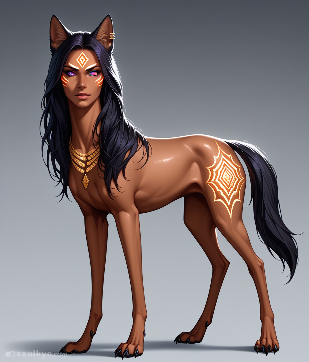 Asked for 'fantasy character design' - got a centaur that couldn't decide which animal it wanted to be