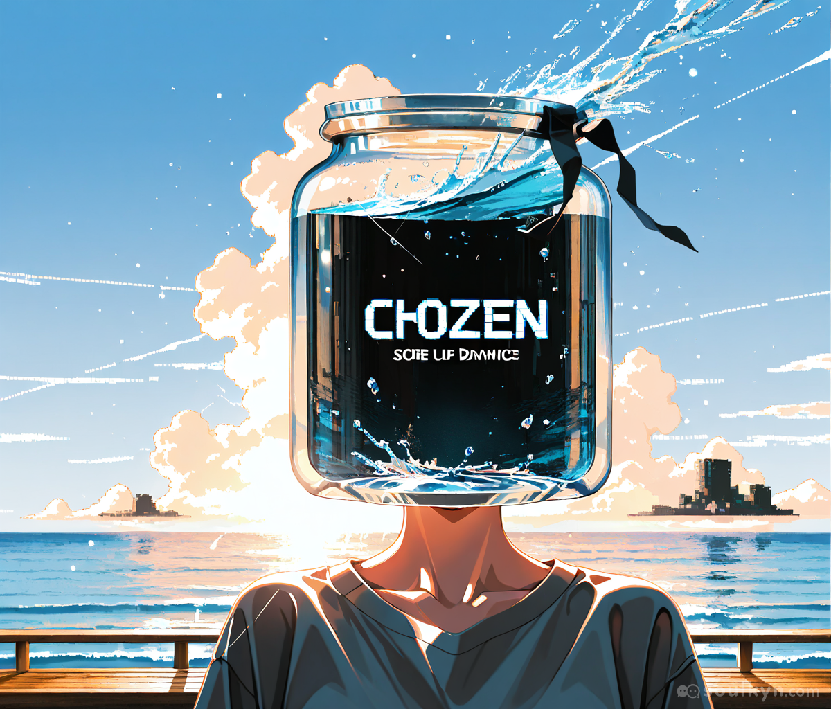 CHOZEN. SCIE UF DMNICE. AI's attempt at meaningful text on a jar-head character is giving every student who bullshitted their way through a philosophy essay.