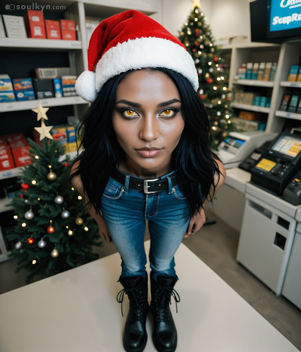 When AI was asked for 'festive retail worker' and delivered 'demon possessing a CVS employee during the holiday rush.' Those eyes have seen things. Seasonal things.