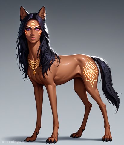 Asked for 'fantasy character design' - got a centaur that couldn't decide which animal it wanted to be