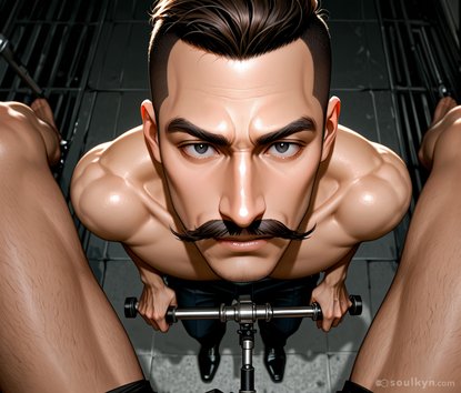 When you ask AI for 'masculine gym energy' and it interprets 'exercise machine' as 'psychological warfare against the viewer.' That low angle was a CHOICE.