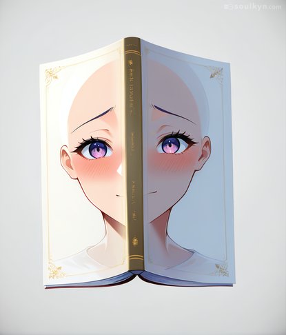 When you ask AI to put a character on a book cover but it takes 'she's really into reading' literally. Now she IS the book. Spine-splitting dedication to literature.