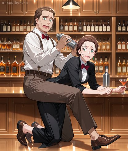 Bartending 101: This is not how you shake a martini (both their faces know it)