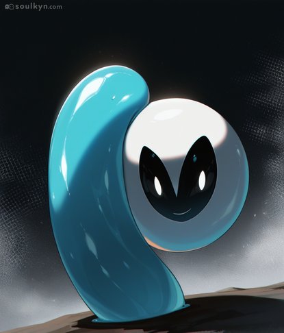 When you ask for 'alien character' but AI decides to merge a basic emoji face with sentient blue Jell-O. That's not extraterrestrial biology, that's a dessert having an identity crisis.